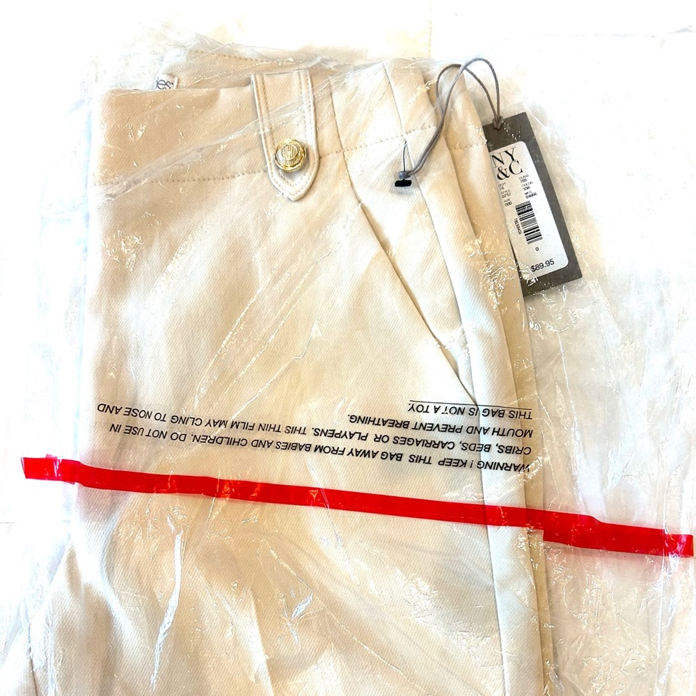 NWT Eva Mendes by New York & Company Tan Capri Pant